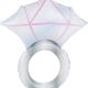 Inflatable Diamond Ring, Silver, 50cm/20in