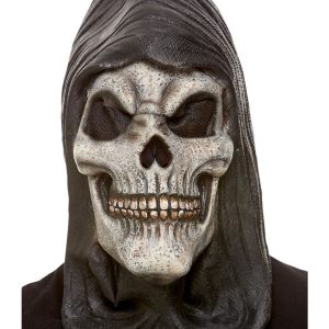 Hooded Skeleton Latex Mask