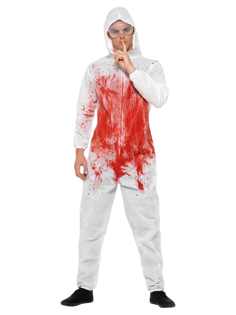 Bloody Forensic Overall Men's Fancy Dress Costume