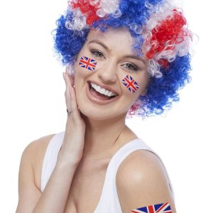 Union Jack (Jubilee) Curly Afro Wig