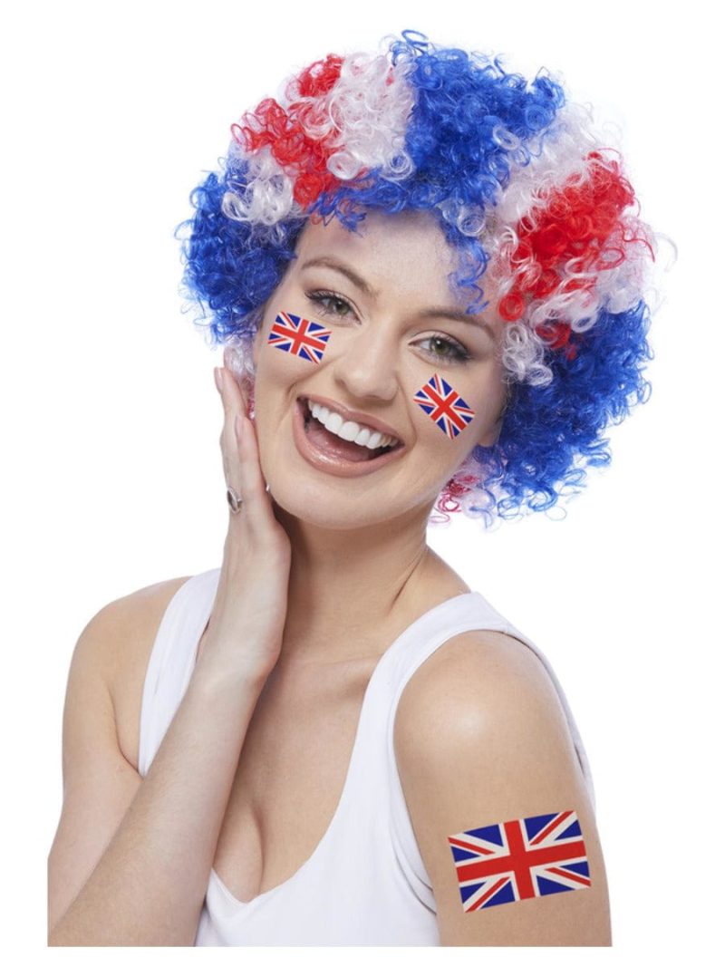 Union Jack (Jubilee) Curly Afro Wig
