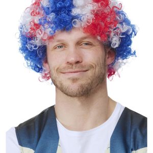 Union Jack (Jubilee) Curly Afro Wig - Image 2