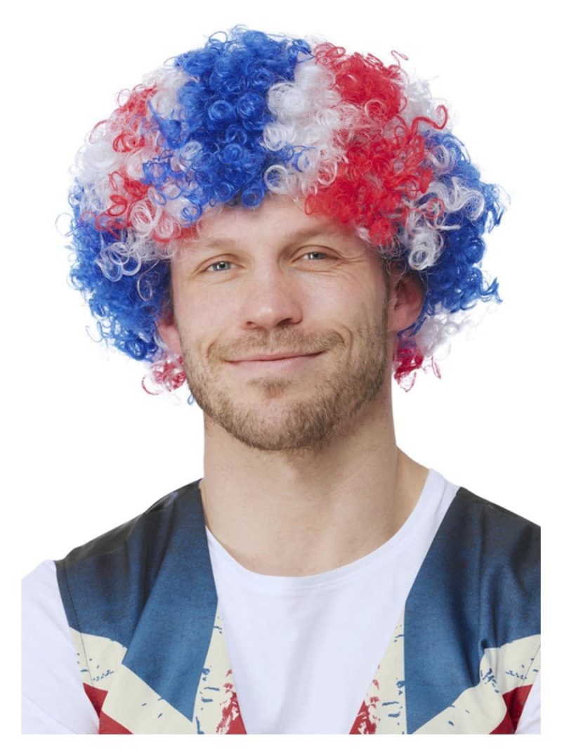 Union Jack (Jubilee) Curly Afro Wig - Image 2