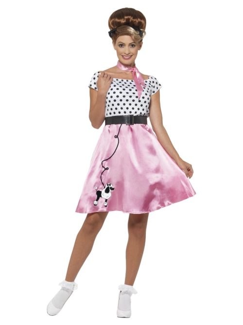 50'S Rock n Roll Dress Ladies Fancy Dress Costume