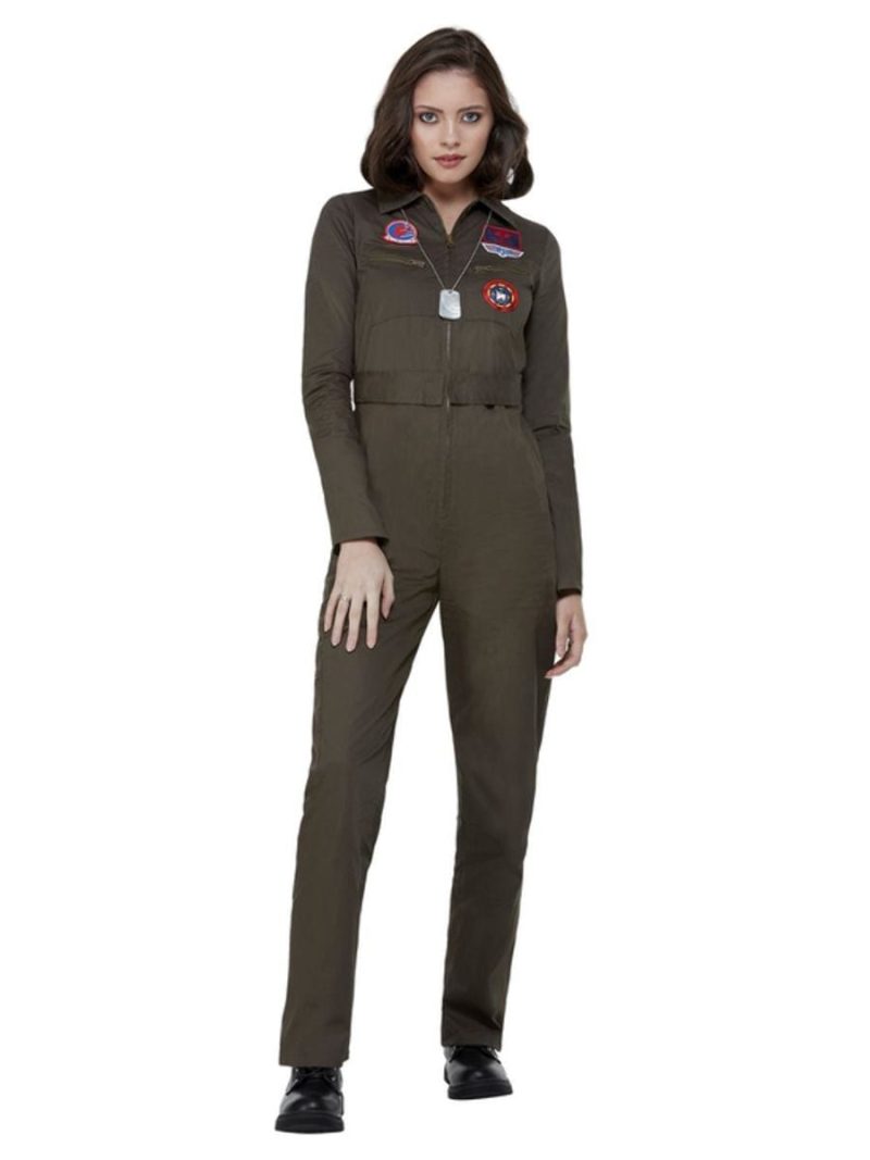 Top Gun Aviator Ladies Fancy Dress Costume