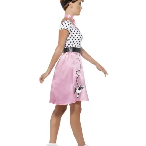 50's Rock n Roll Poodle Dress Ladies Fancy Dress Costume - Image 2