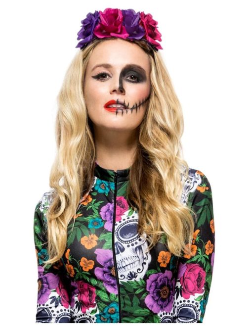 Day of the Dead Rose Headband, Multi-Coloured