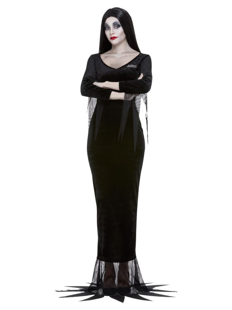 Addams Family Morticia Ladies Halloween Fancy Dress Costume — free download