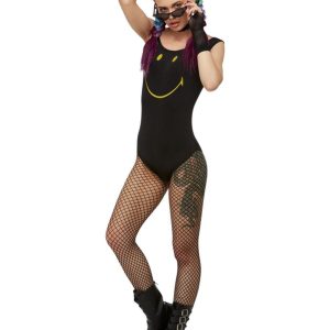Smiley Bodysuit Ladies Fancy Dress Costume