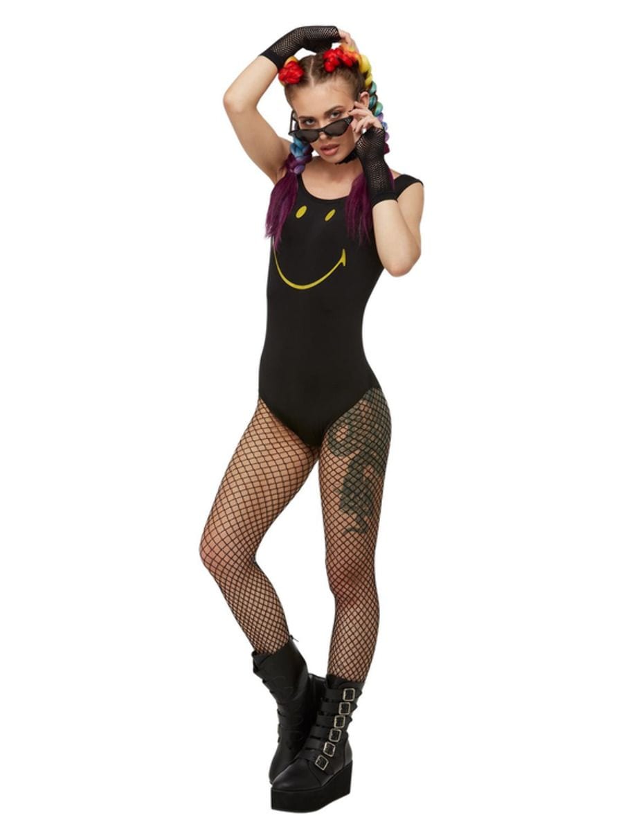 Smiley Bodysuit Ladies Fancy Dress Costume