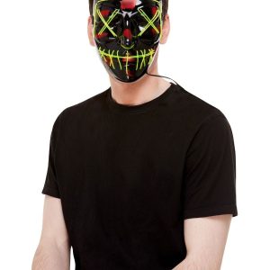 Stitch Face Mask, Green Neon Light Up