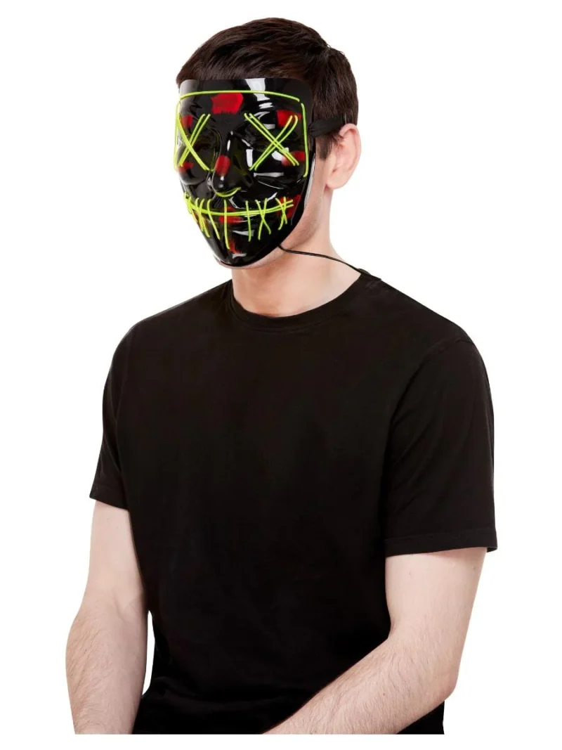 Stitch Face Mask, Green Neon Light Up - Image 2