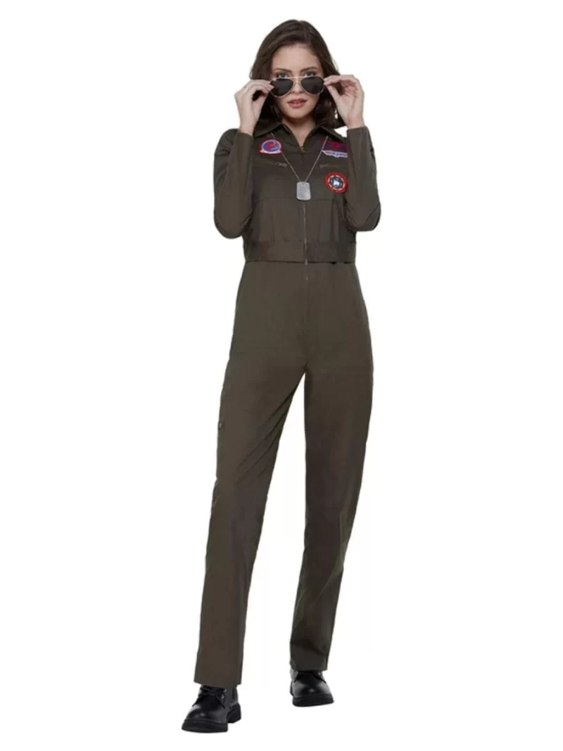 Top Gun Aviator Ladies Fancy Dress Costume - Image 2