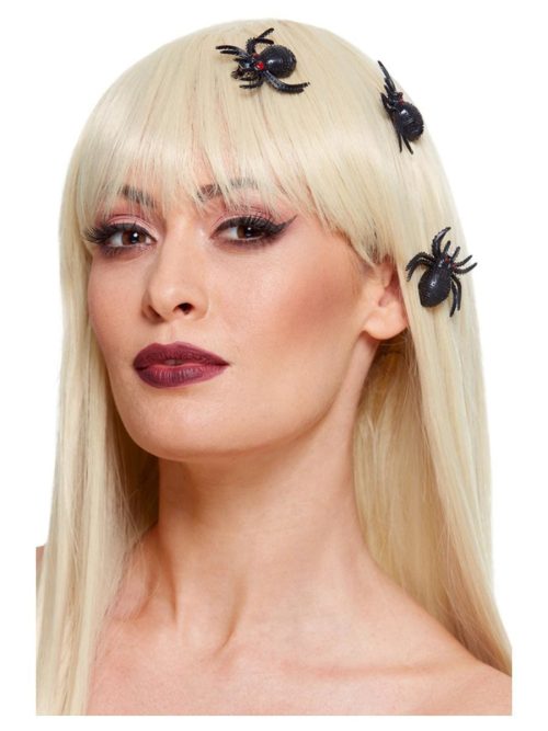 Spider Hair Clips, Black, 3pcs