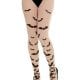 Opaque Tights with Bats, Beige-0