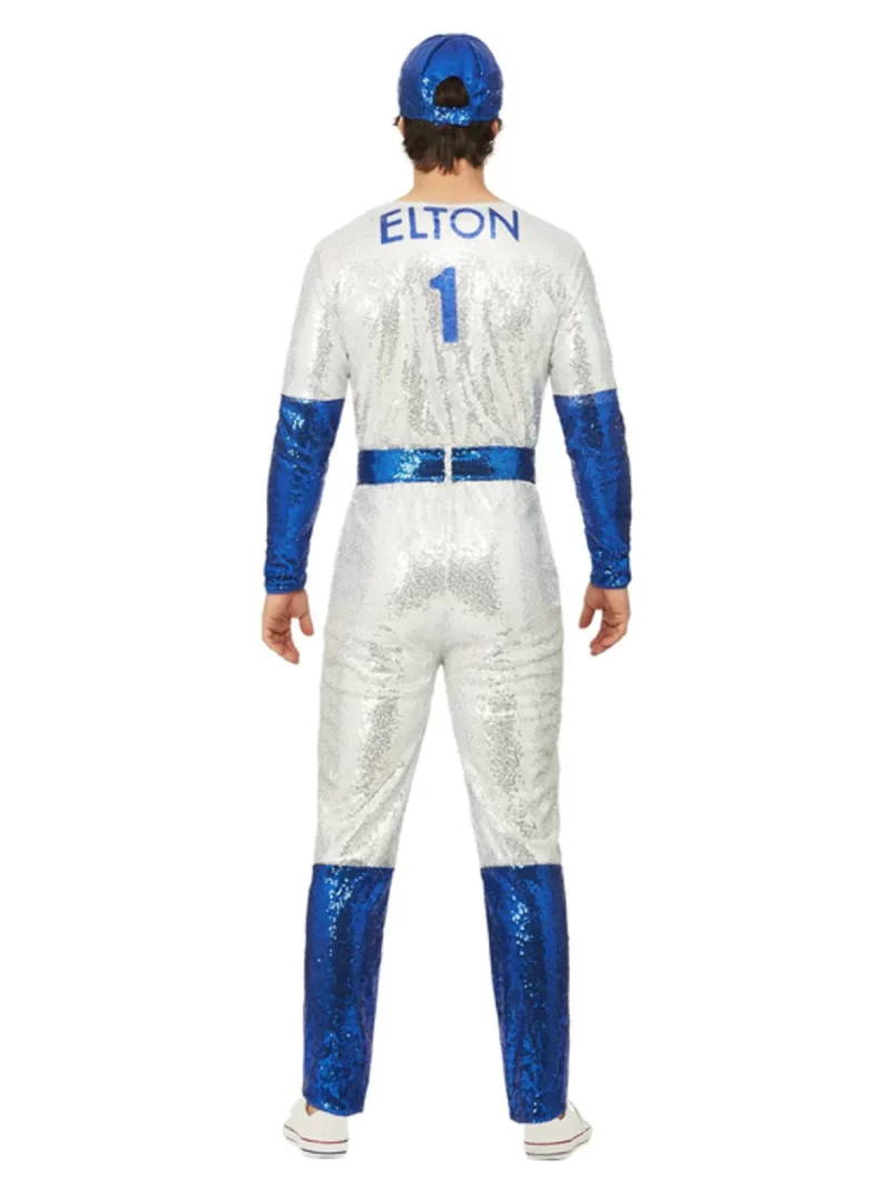 Elton John Deluxe Sequin Baseball Men's Fancy Dress Costume - Image 3