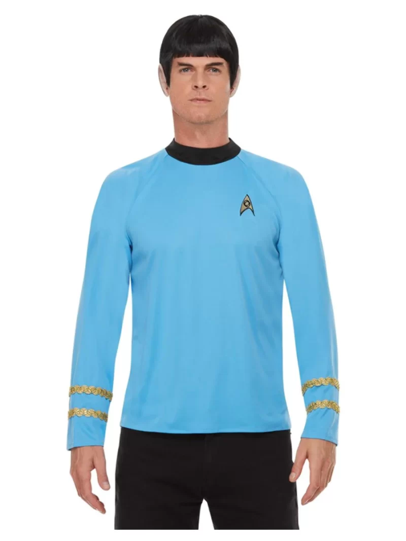 Star Trek Original Series Sciences Uniform Blue Men's Fancy Dress Costume - Image 2