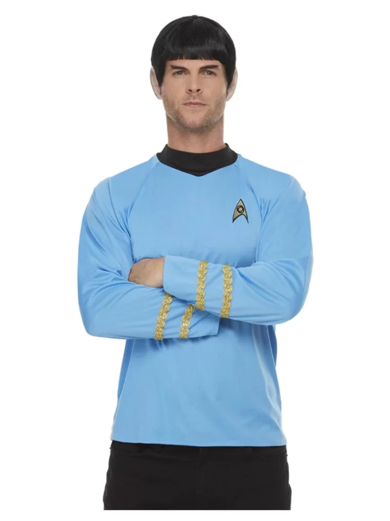 Star Trek Original Series Sciences Uniform Blue Men's Fancy Dress Costume