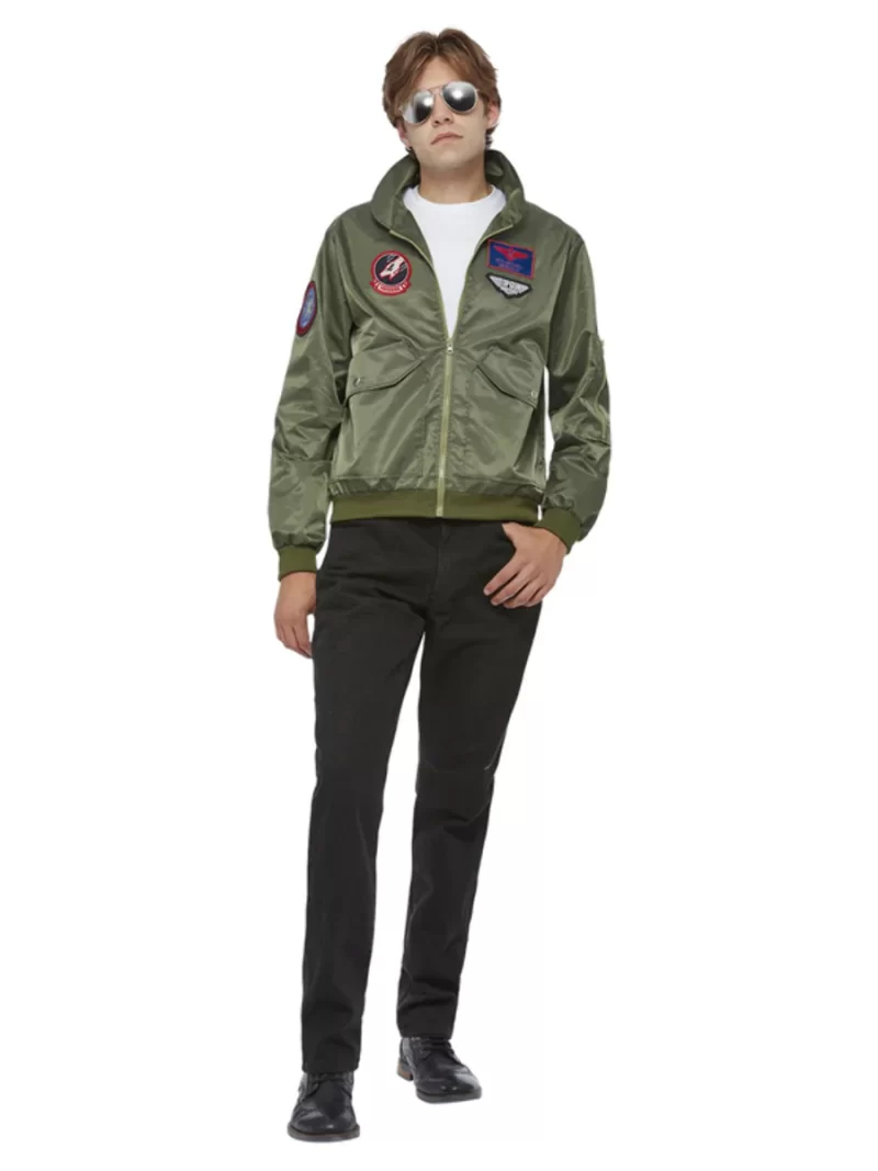 Top Gun Maverick Bomber Jacket Men's Fancy Dress Costume