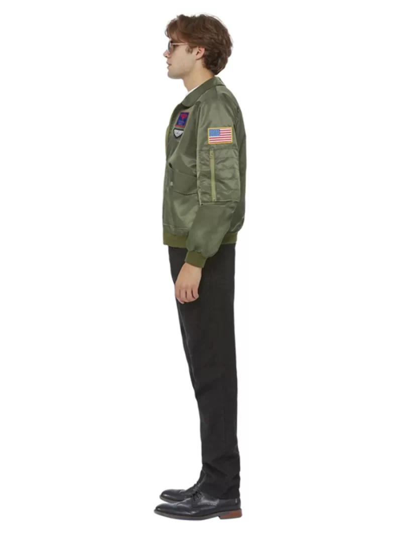 Top Gun Maverick Bomber Jacket Men's Fancy Dress Costume - Image 3