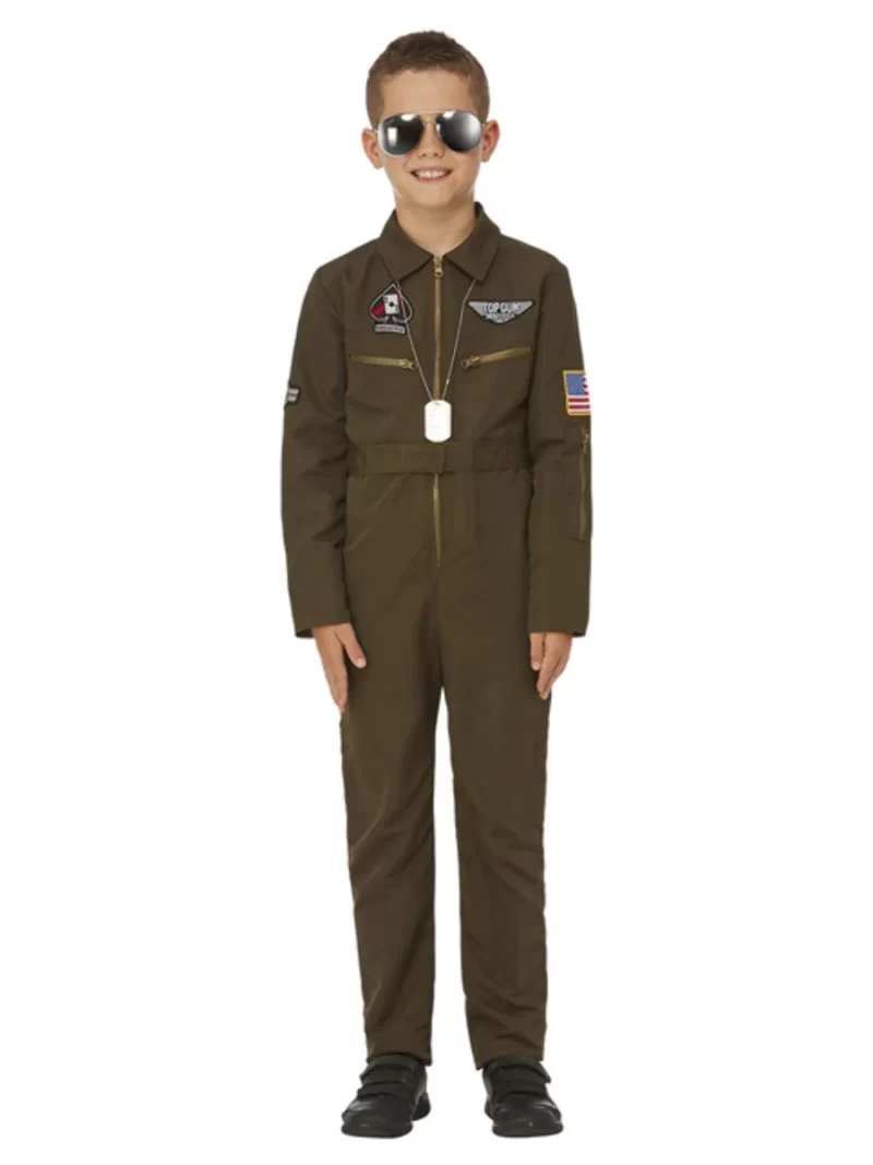 Top Gun Maverick Aviator Children's Fancy Dress Costume - Image 2