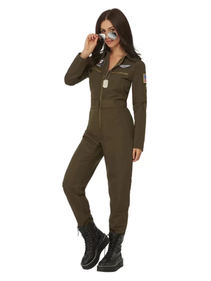 Top Gun Maverick Ladies Aviator Ladies Fancy Dress Costume - Image 2