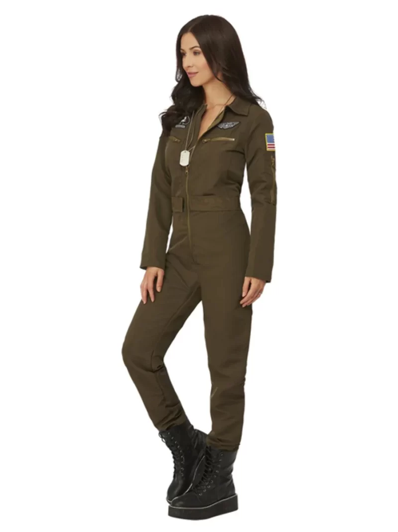 Top Gun Maverick Ladies Aviator Ladies Fancy Dress Costume - Image 4