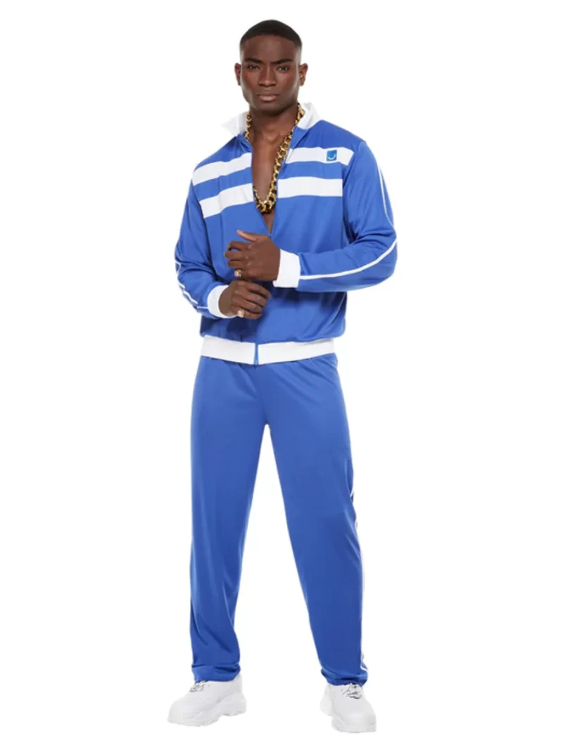 Blue Scouser Tracksuit Men's Fancy Dress Costume