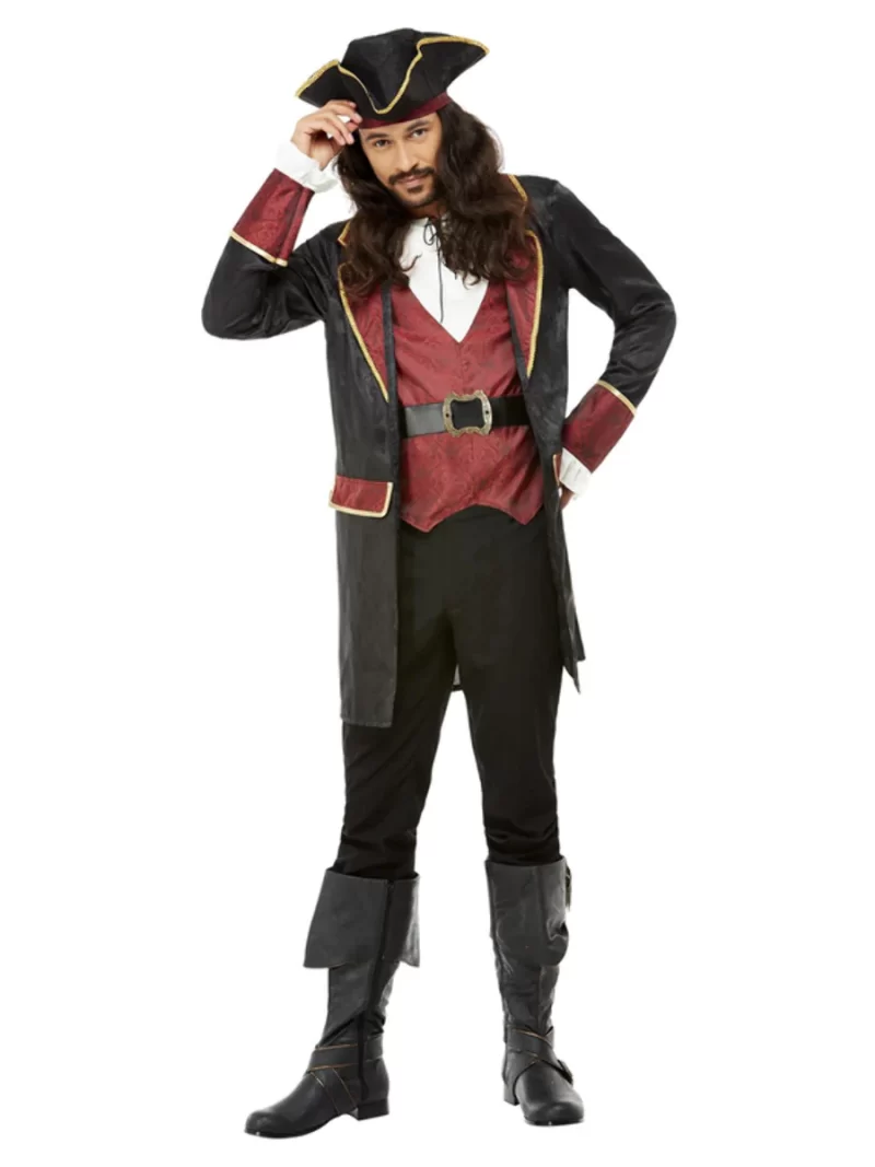 Deluxe Swashbuckler Pirate Men's Fancy Dress Costume