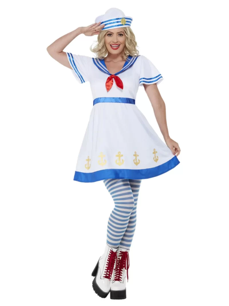 High Seas Sailor Ladies Fancy Dress Costume - Image 2