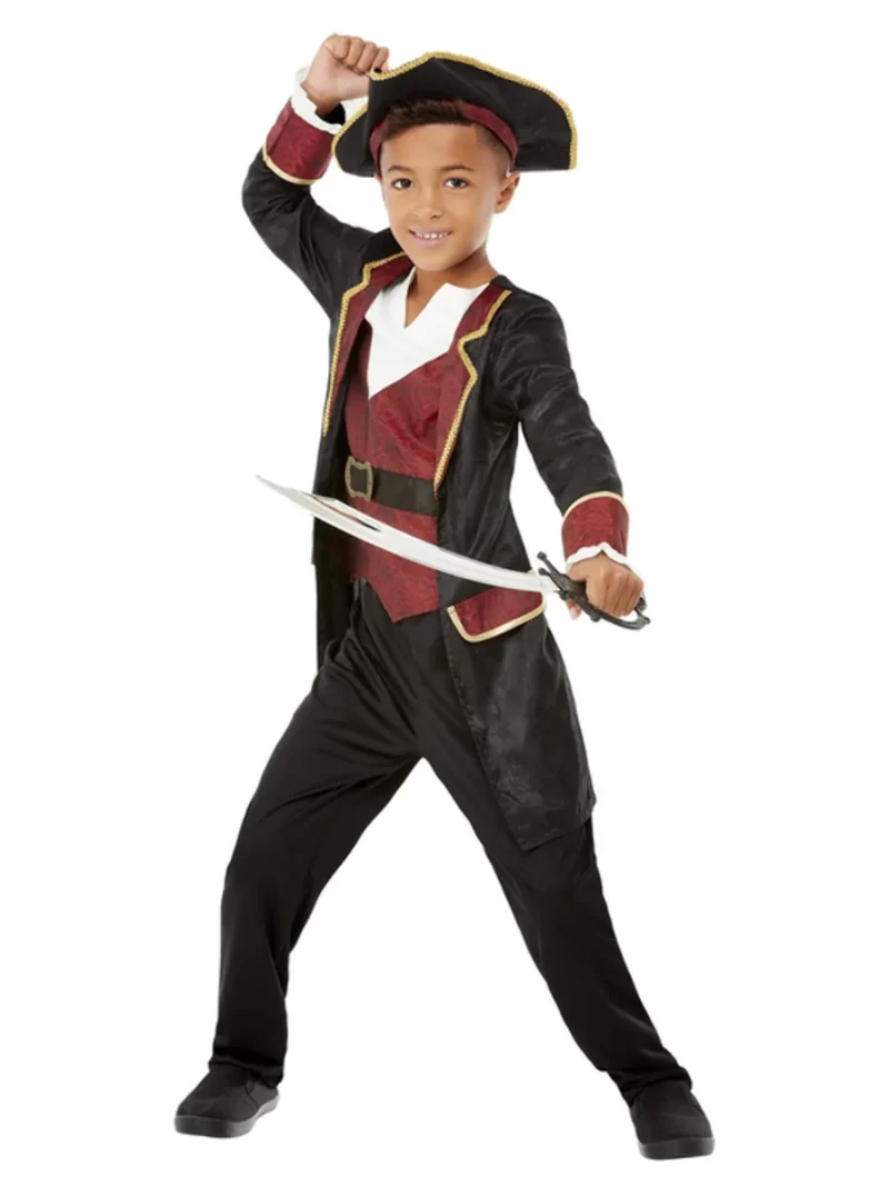 Deluxe Swashbuckler Pirate Children's Fancy Dress Costume - Image 2