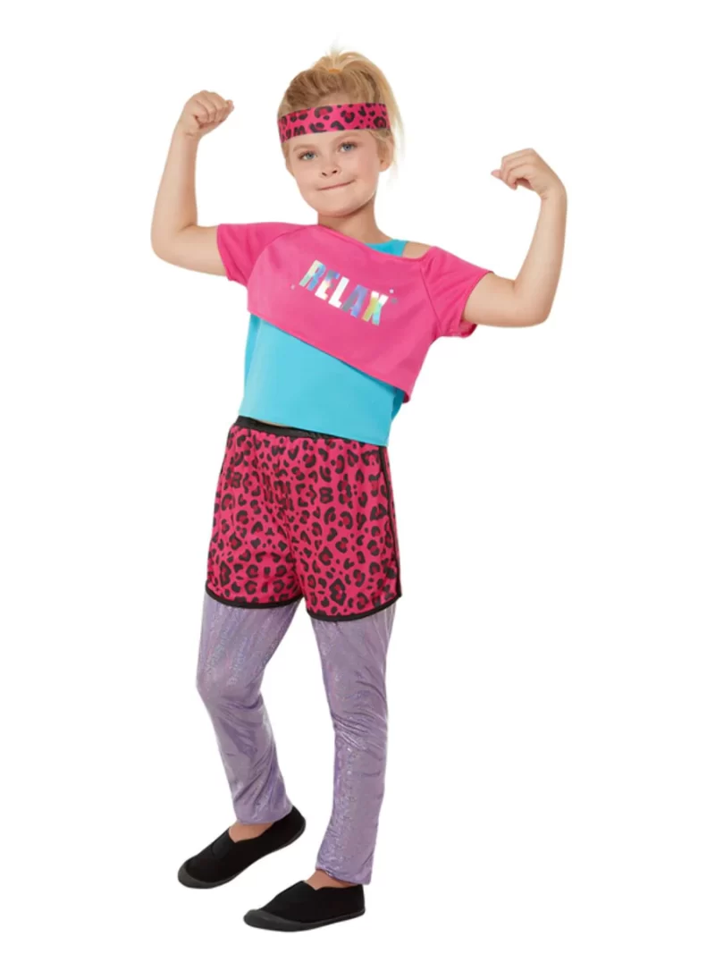 80's Aerobics Relax Children's Fancy Dress Costume - Image 2