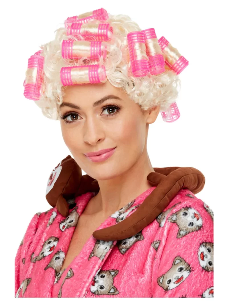 Roller Granny (Cat Lady) Wig Blonde - Image 2