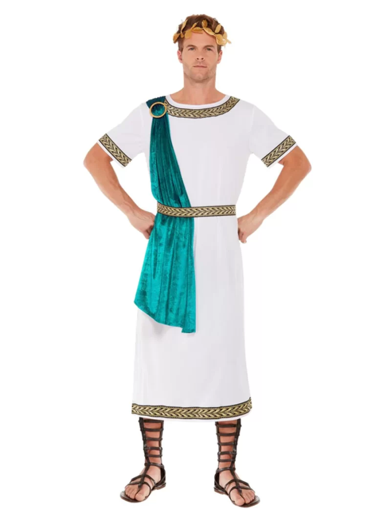 Deluxe Roman Empire Emperor Toga Fancy Dress Costume Fancy Dress Costume