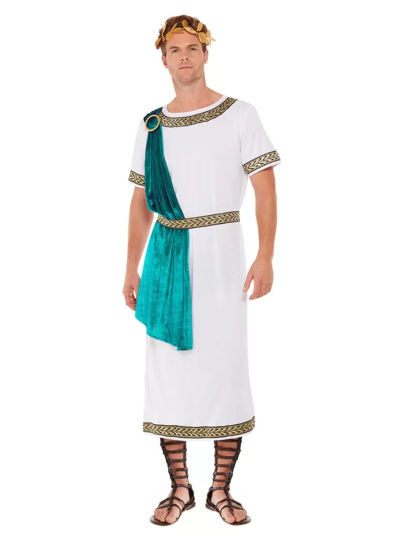 Deluxe Roman Empire Emperor Toga Fancy Dress Costume