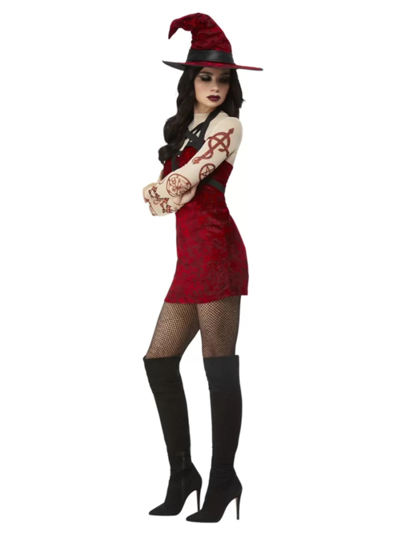 Fever Collection Satanic Witch Ladies Halloween Fancy Dress Costume - Image 4