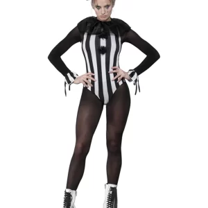 Fever Collection Vintage Pierrot Clown Ladies Halloween Fancy Dress Costume - Image 2