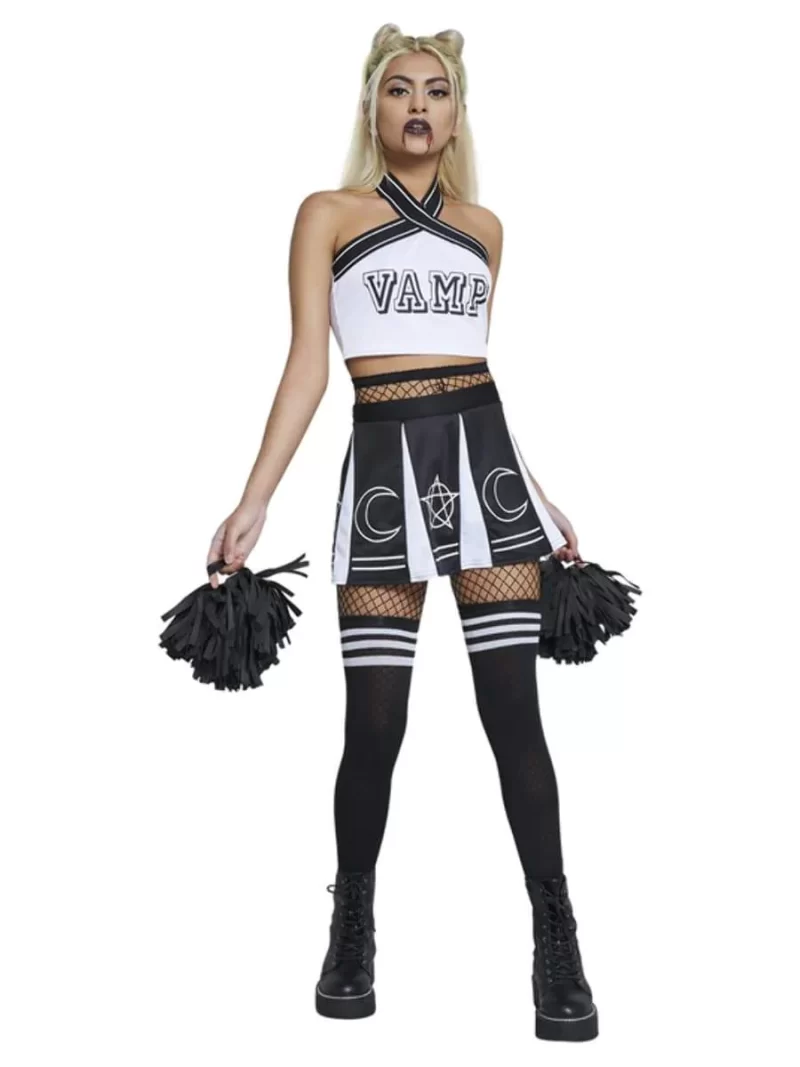 Fever Collection Vamp Cheerleader Ladies Halloween Fancy Dress Costume