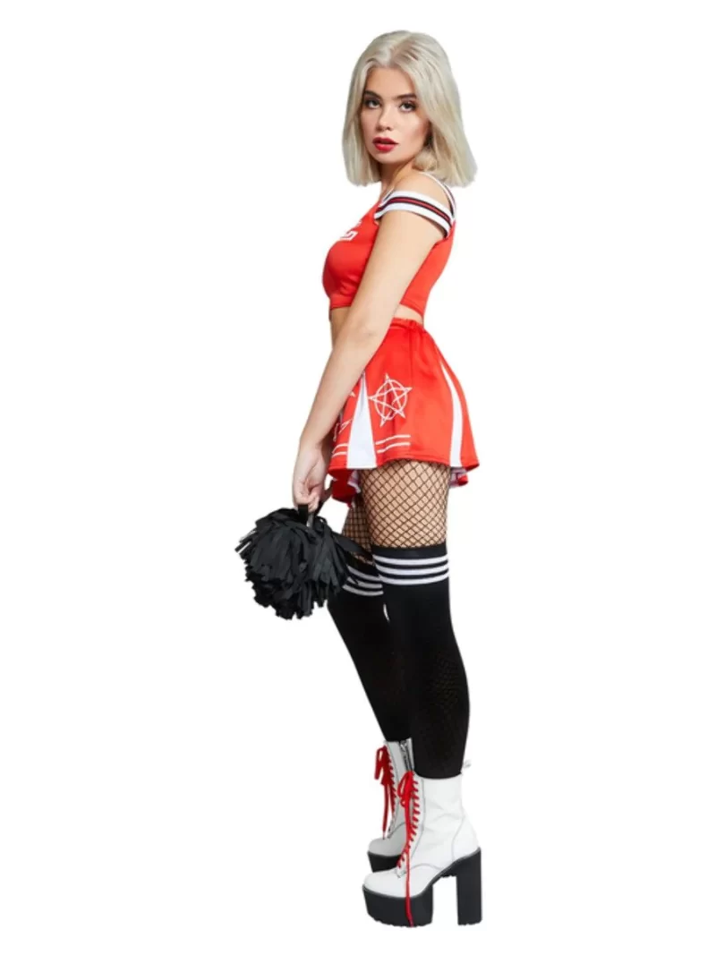Fever Collection Devil Cheerleader Ladies Halloween Fancy Dress Costume - Image 2