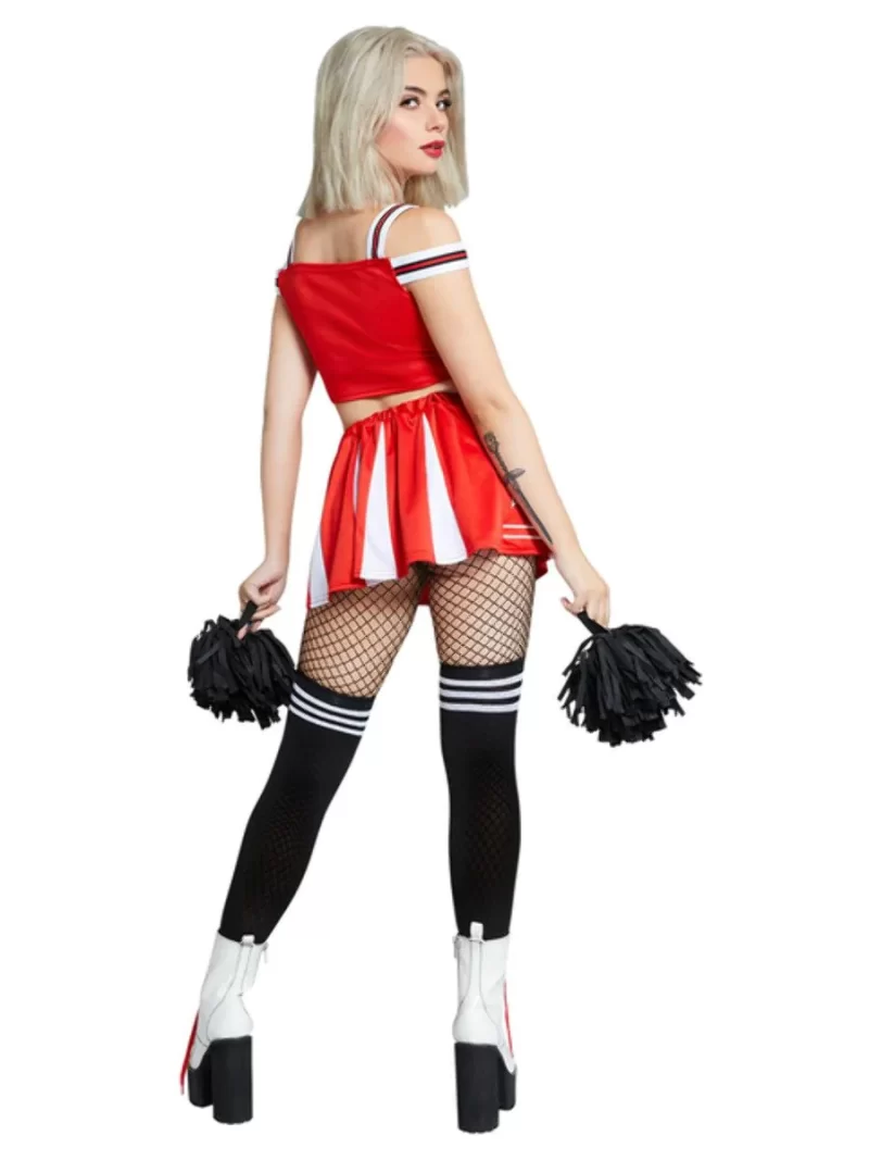 Fever Collection Devil Cheerleader Ladies Halloween Fancy Dress Costume - Image 3