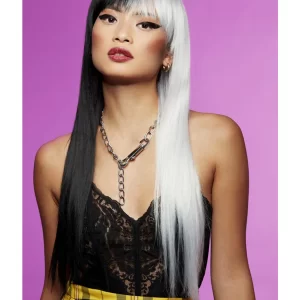 Manic Panic Raven (Cruella) Downtown Diva Black/White Wig