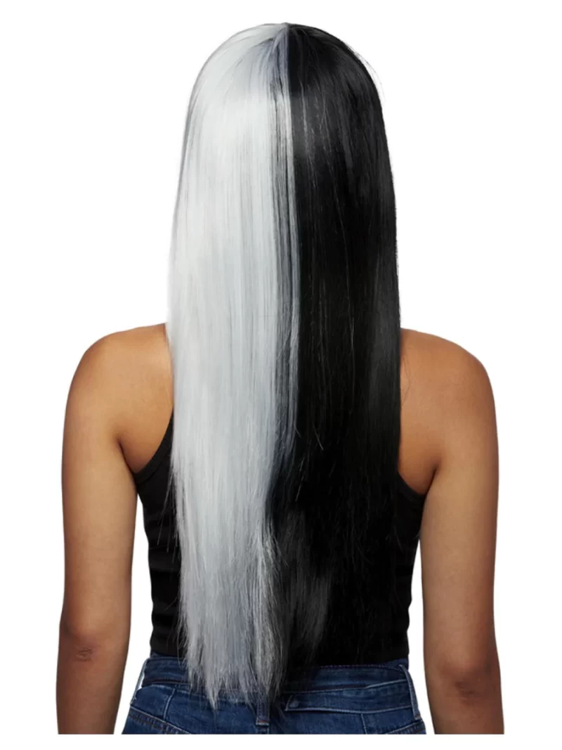 Manic Panic Raven (Cruella) Downtown Diva Black/White Wig - Image 3