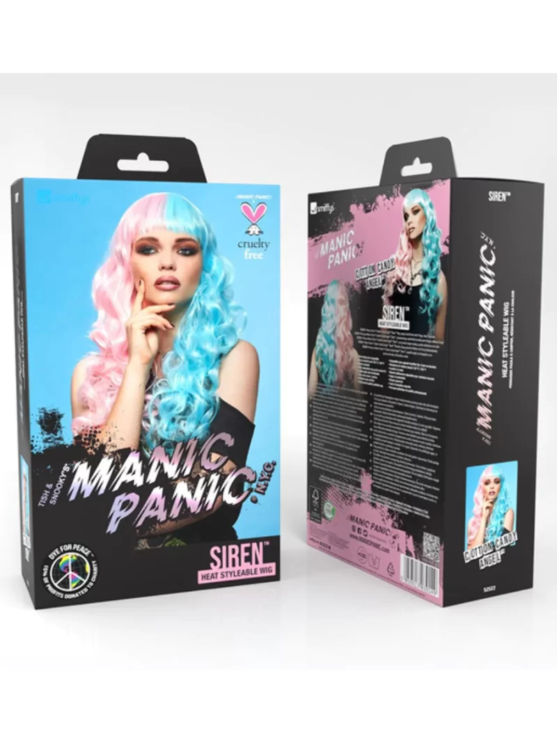 Manic Panic Cotton Candy Cloud Angel Pink/Blue Siren Wig - Image 4