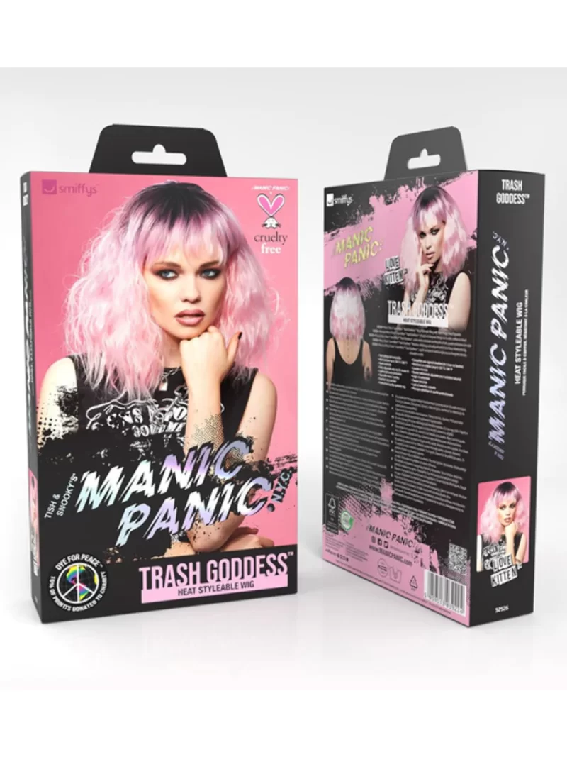Manic Panic Love Kitten Trash Goddess Ombre Pink Wig - Image 4