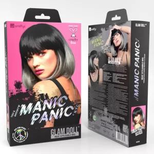 Manic Panic Alien Grey Ombre Glam Doll Wig - Image 4