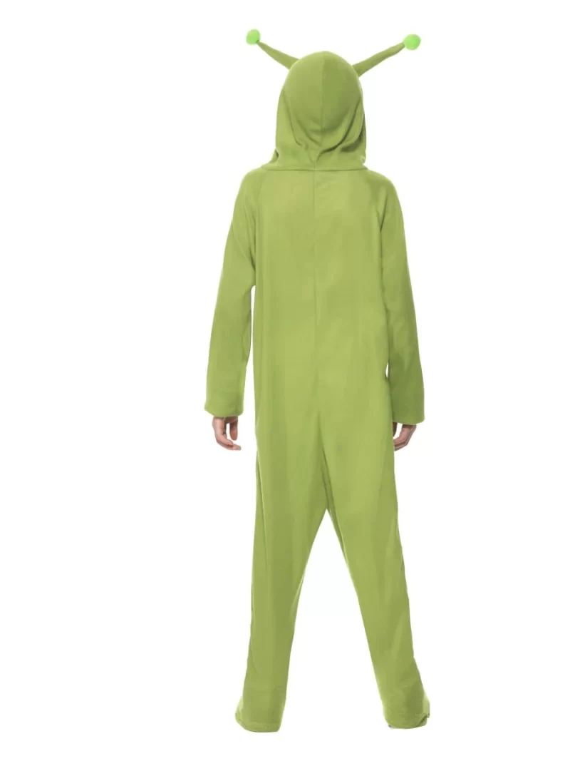 Alien Green Onesie Children's Fancy Dress Costume - Image 2