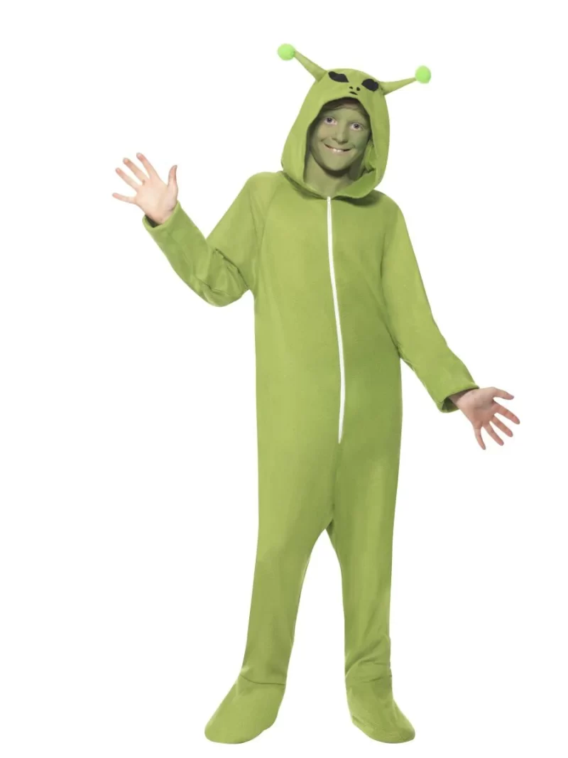 Alien Green Onesie Children's Fancy Dress Costume