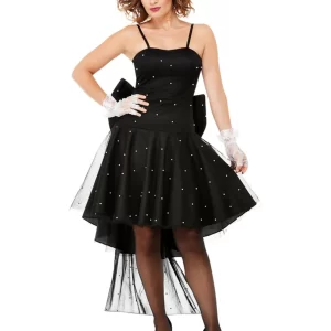 80's Black Rara Dress Ladies Fancy Dress Costume