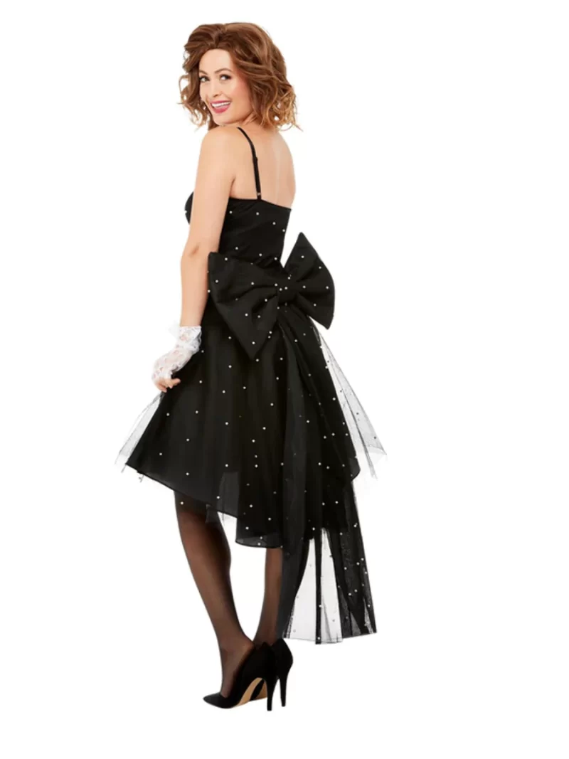 80's Black Rara Dress Ladies Fancy Dress Costume - Image 2