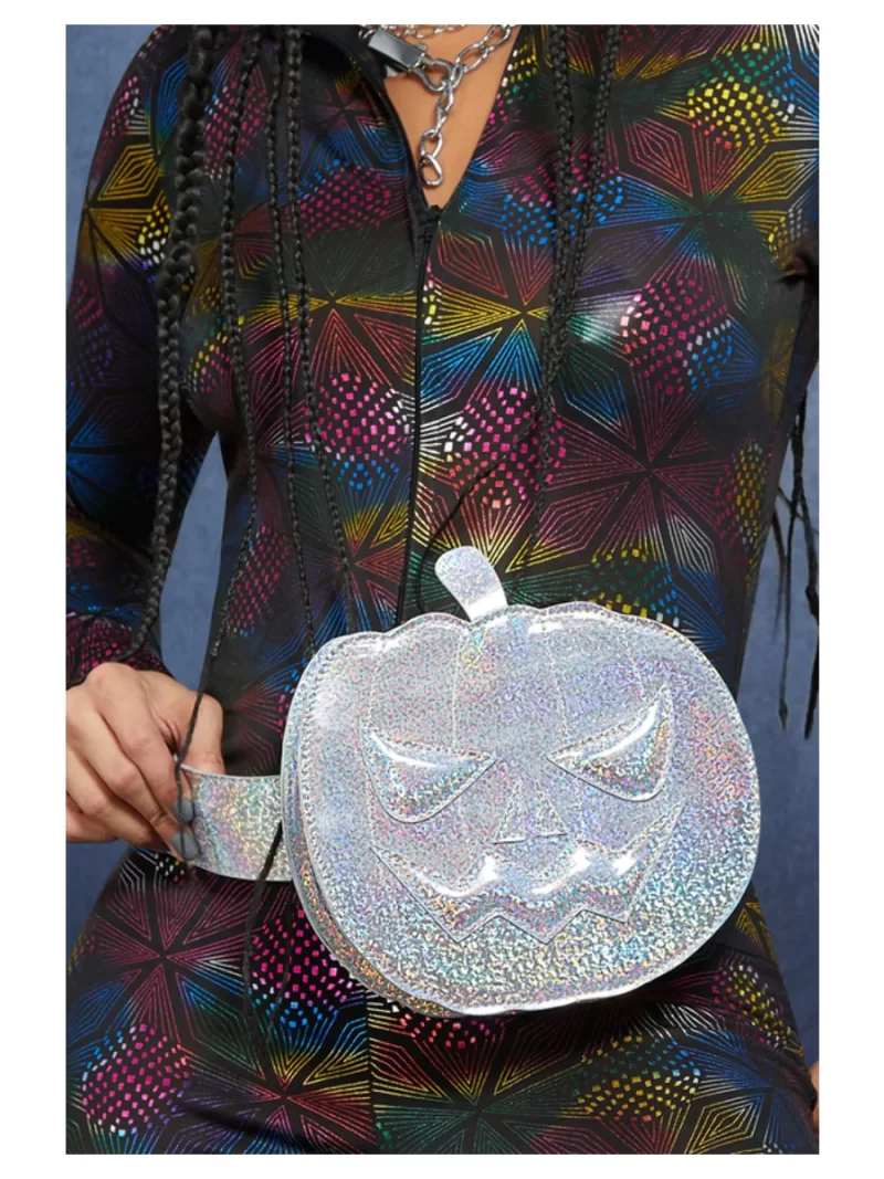 Fever Silver Holographic Pumpkin Bum Bag
